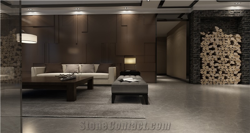 Simple Emperador Gray Marble Slabs For Villa Floor