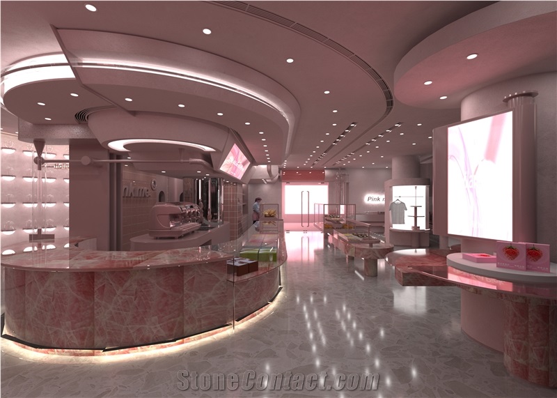 Wholesale Translucent Crystal Pink Onyx Slabs