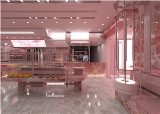 Wholesale Translucent Crystal Pink Onyx Slabs