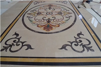 Complex Craftsmanship Marble Waterjet Medallions Pattern
