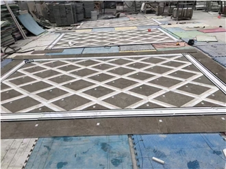 Customizable Marble Polished Tile Round Medallion Patterns