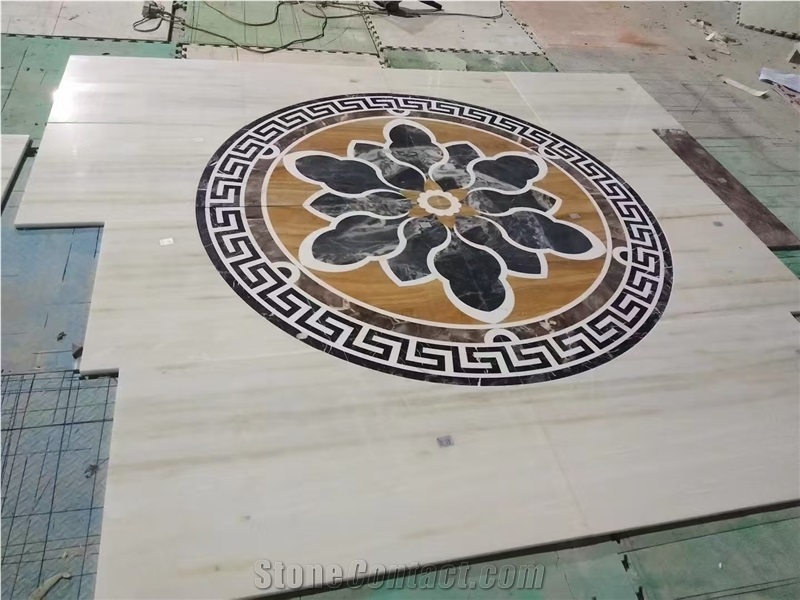 High End Hotel Project Marble Flooring Waterjet Medallions
