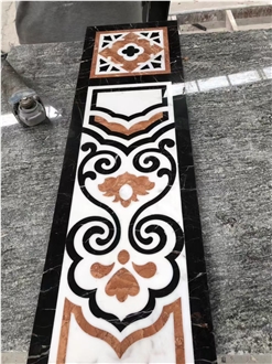 High End Hotel Project Marble Flooring Waterjet Medallions