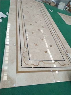 Luxury Interior Design Marble Flooring Waterjet Medallions