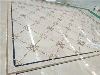 Luxury Interior Design Marble Flooring Waterjet Medallions