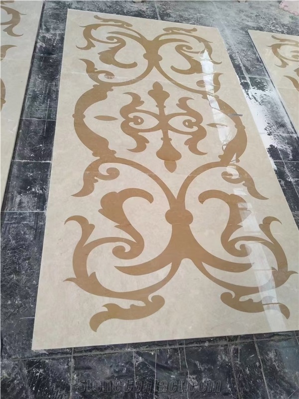 Luxury Interior Design Marble Flooring Waterjet Medallions