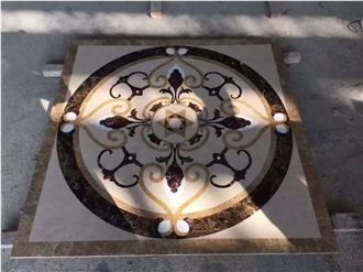 Marble Logo Customized Waterjet Medallions Patterns