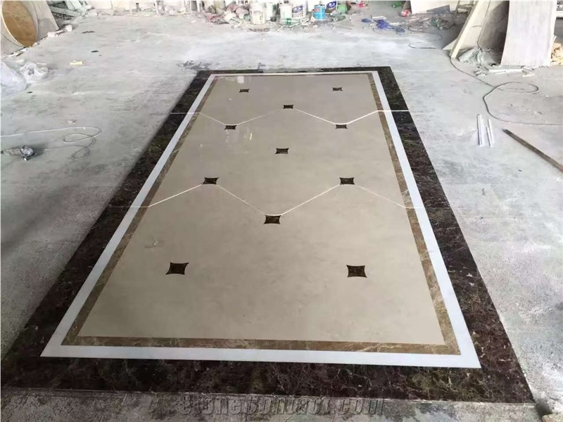 Marble Logo Customized Waterjet Medallions Patterns