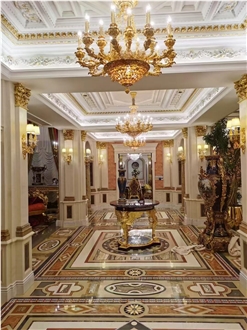 Marble Pattern Waterjet Royal Palace Design Medallions