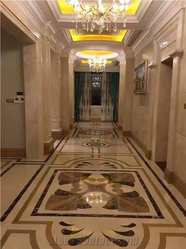 Marble Waterjet Cutting Medallions Stone Flooring Products