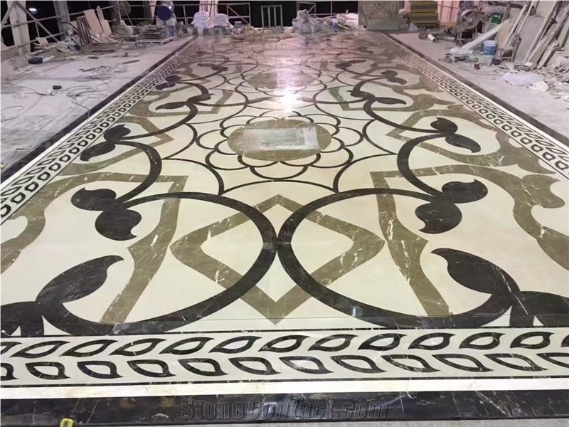 Marble Waterjet Cutting Medallions Stone Flooring Products