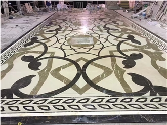 Marble Waterjet Cutting Medallions Stone Flooring Products
