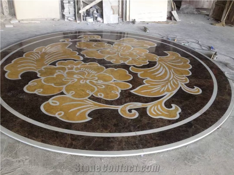 Marble Waterjet Cutting Medallions Stone Flooring Products