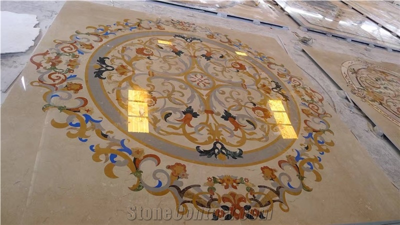 Marble Waterjet Cutting Medallions Stone Flooring Products