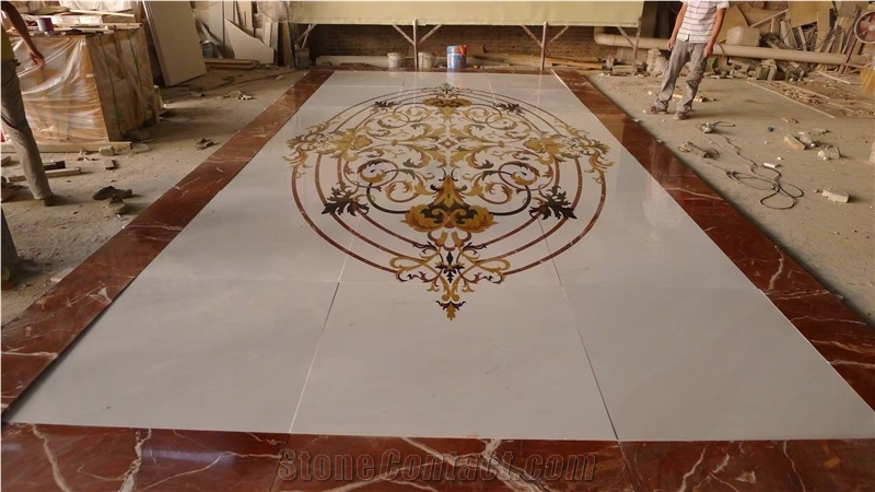 Marble Waterjet Cutting Medallions Stone Flooring Products