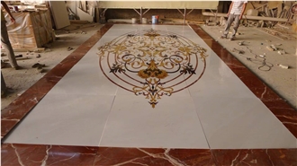 Marble Waterjet Cutting Medallions Stone Flooring Products