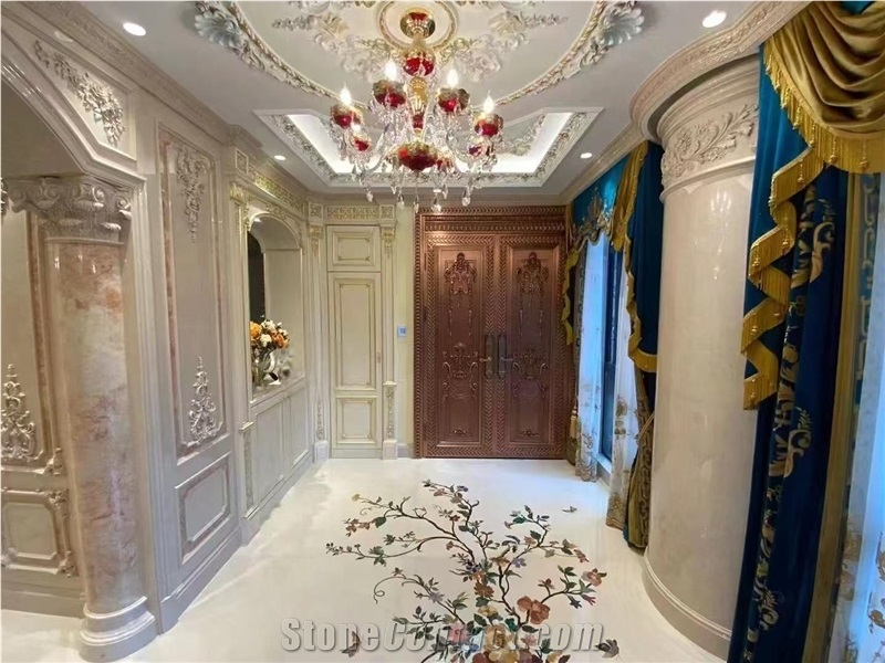 Marble Waterjet Medallion Carpet Pattern For Villa