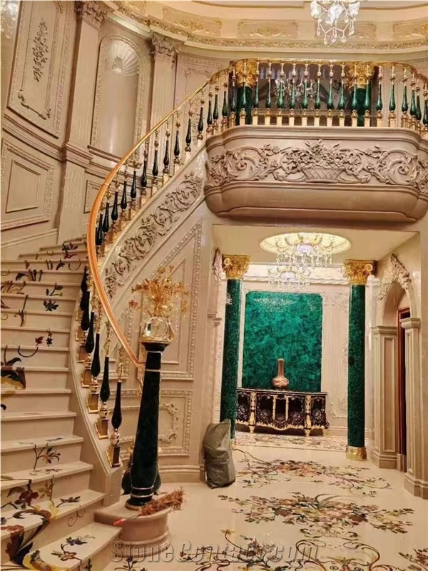 Marble Waterjet Medallion Carpet Pattern For Villa