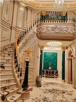 Marble Waterjet Medallion Carpet Pattern For Villa