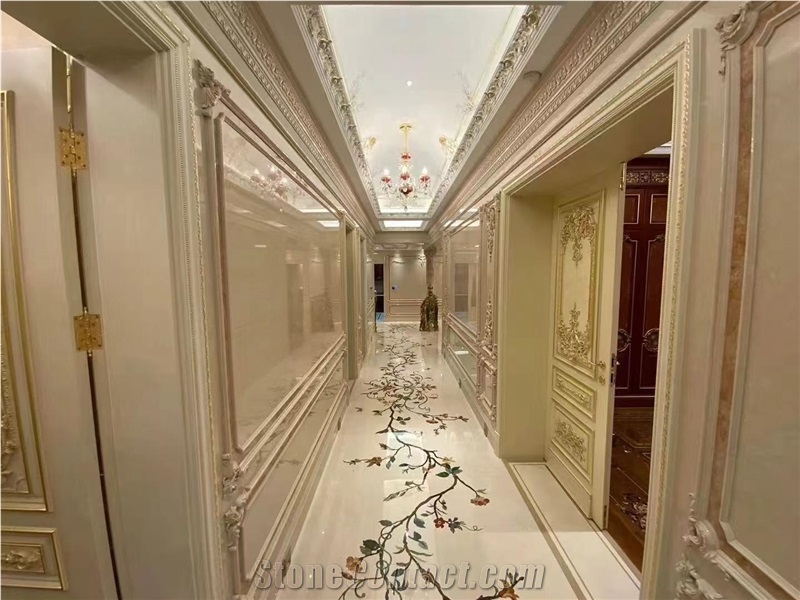 Natural Marble Waterjet Medallion For Backgound Wall Design