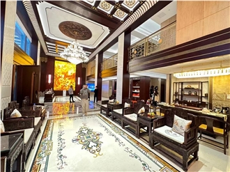 Natural Marble Waterjet Medallion For Backgound Wall Design