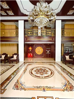 Natural Marble Waterjet Medallion For Backgound Wall Design