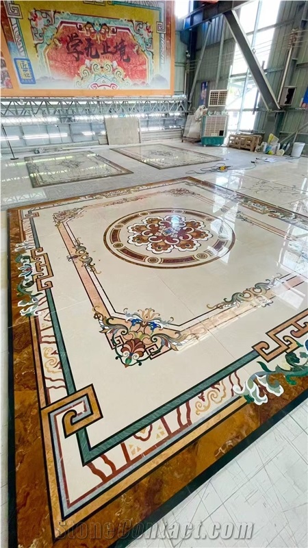 Natural Marble Waterjet Medallion For Backgound Wall Design