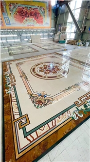 Natural Marble Waterjet Medallion For Backgound Wall Design