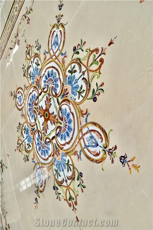 Natural Marble Waterjet Medallions Polished Pattern Products