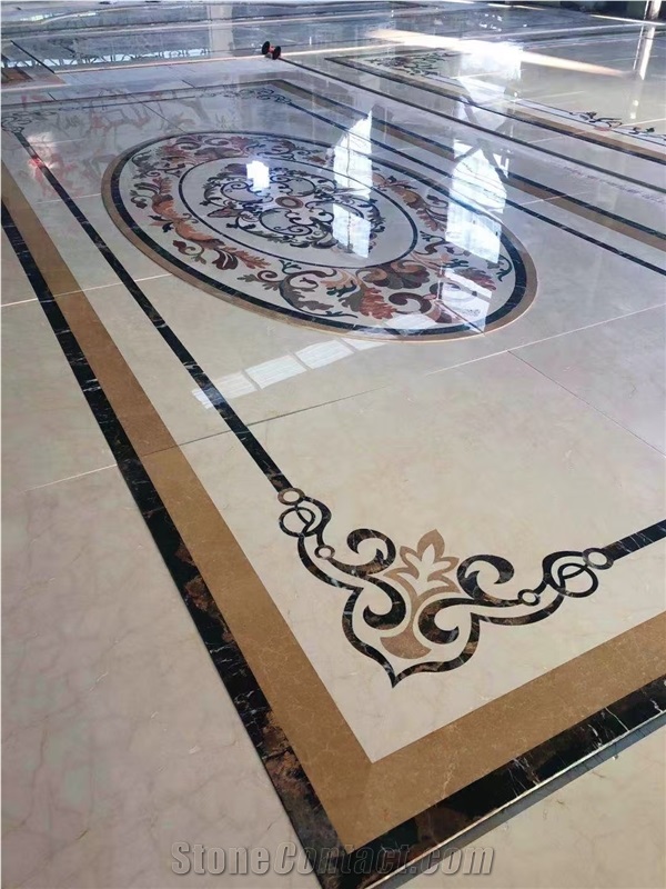 Natural Marble Waterjet Medallions Polished Pattern Products