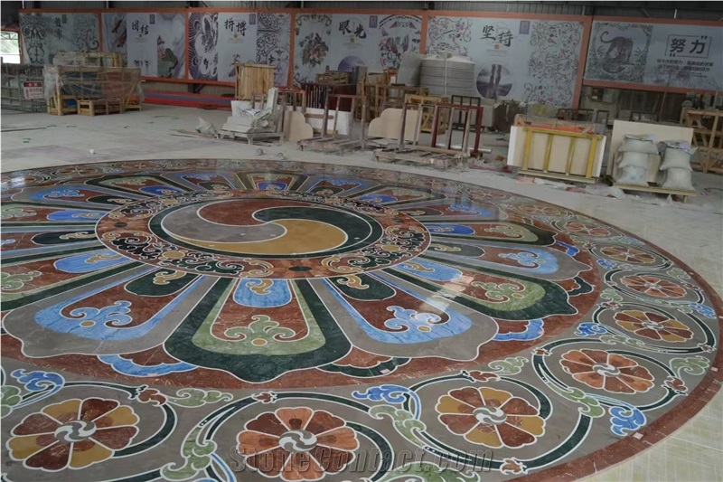 Natural Marble Waterjet Medallions Polished Pattern Products