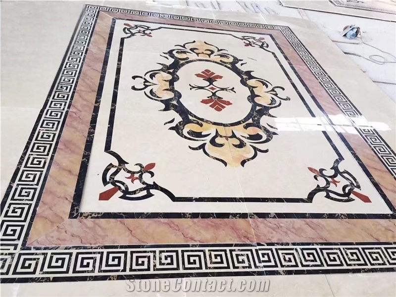 Popular Design Water Jet Inlay Medallions For High End Villa