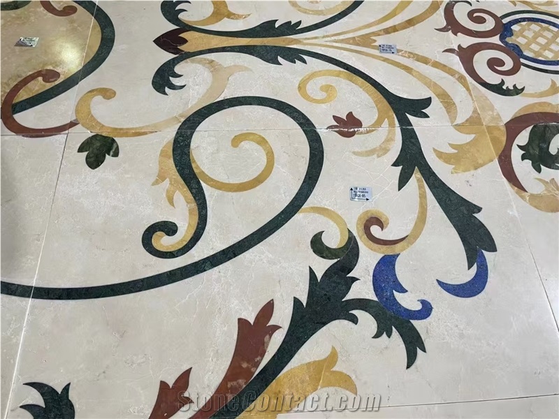 Popular Design Water Jet Inlay Medallions For High End Villa