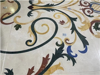 Popular Design Water Jet Inlay Medallions For High End Villa