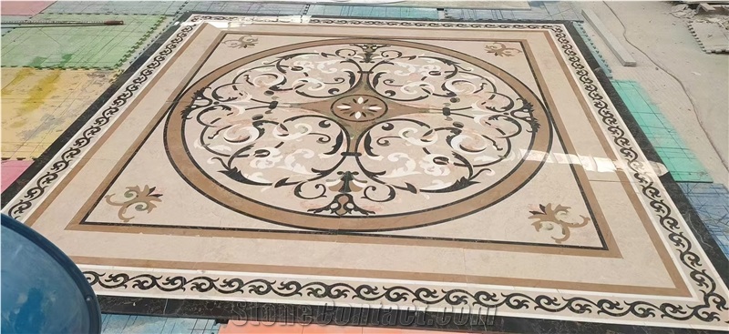 Popular Design Water Jet Inlay Medallions For High End Villa