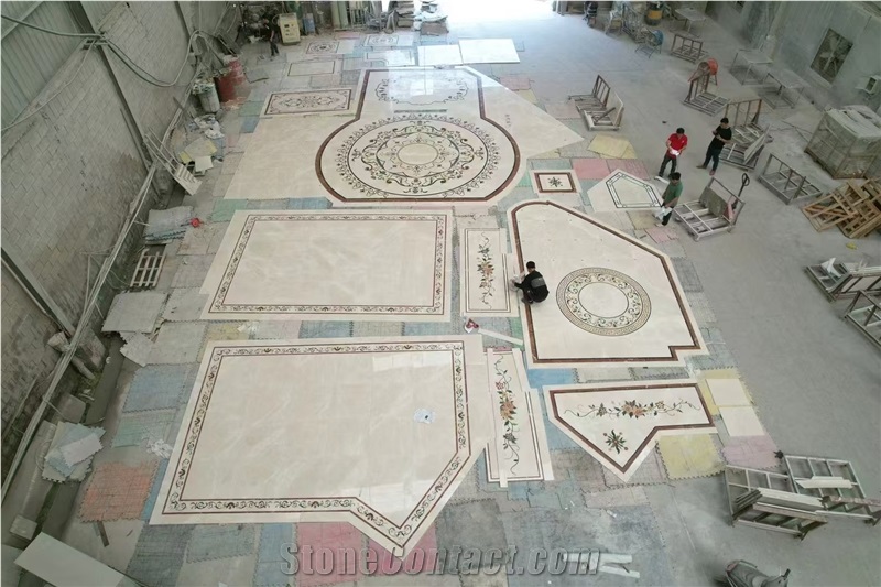 Popular Design Water Jet Inlay Medallions For High End Villa