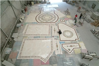 Popular Design Water Jet Inlay Medallions For High End Villa