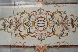 Stone Custom Waterjet Marble Floor Medallions Facory