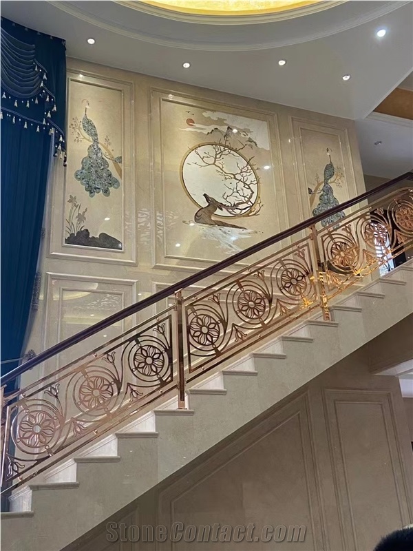 Stone Custom Waterjet Marble Floor Medallions Facory