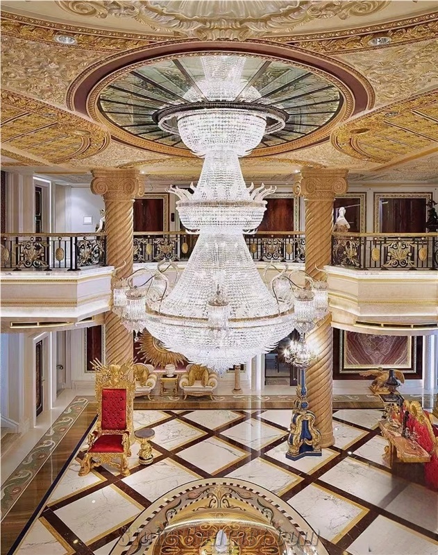 Supply Polished Marble Waterjet Medallions Flooring Pattern