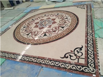 Waterjet Natural Marble Medallions Flooring Tiles Design
