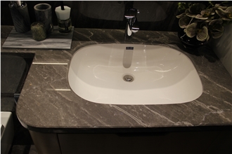 Gery Marble Bathroom Countertop