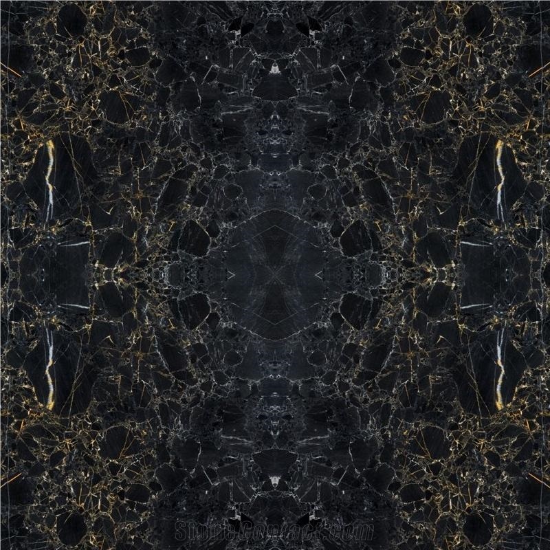Nero Dorato Light Marble Slabs