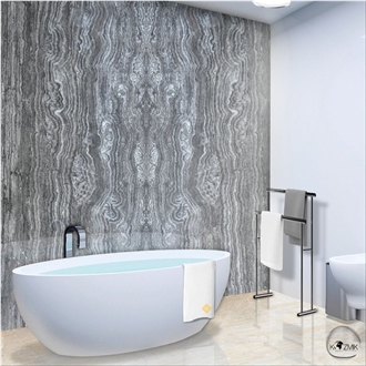 Silver Travertine Slabs
