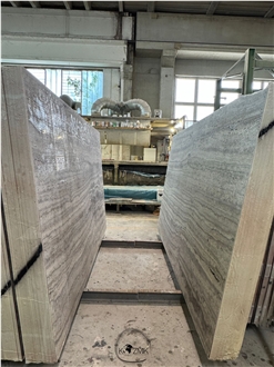 Titanium Silver Travertine Slabs