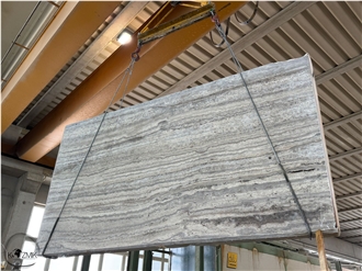 Titanium Silver Travertine Slabs
