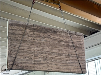 Titanium Silver Travertine Slabs