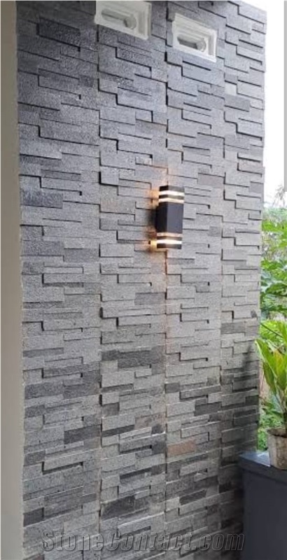 Batu Andesite Susun Sirih Wall Cladding Panels