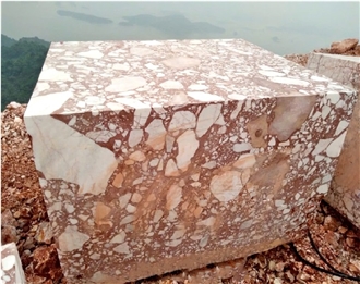 Vietnam Calacatta Red Marble Blocks