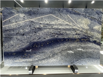 Brazil Blue Bahia Granite Slabs For Luxury Design